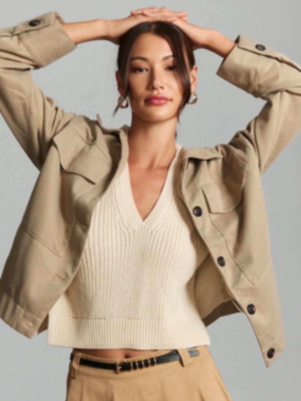 MAEVE/ANTHROPOLOGIE KNIT TRUCKER JACKET - Size XS (runs as a SM or Med)